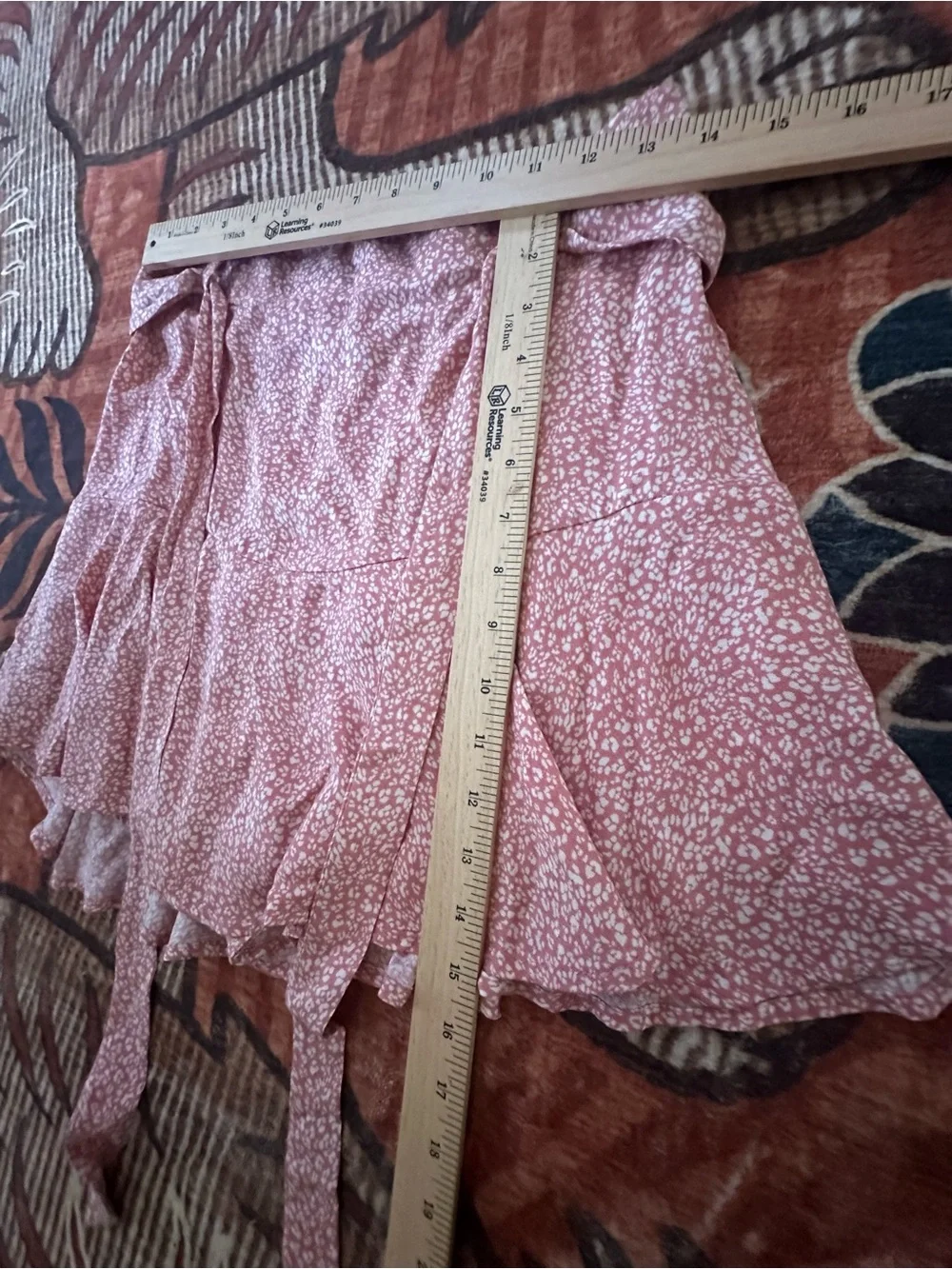 URBAN Romantics Dusty Rose Floral Tie-Front Skater Skirt